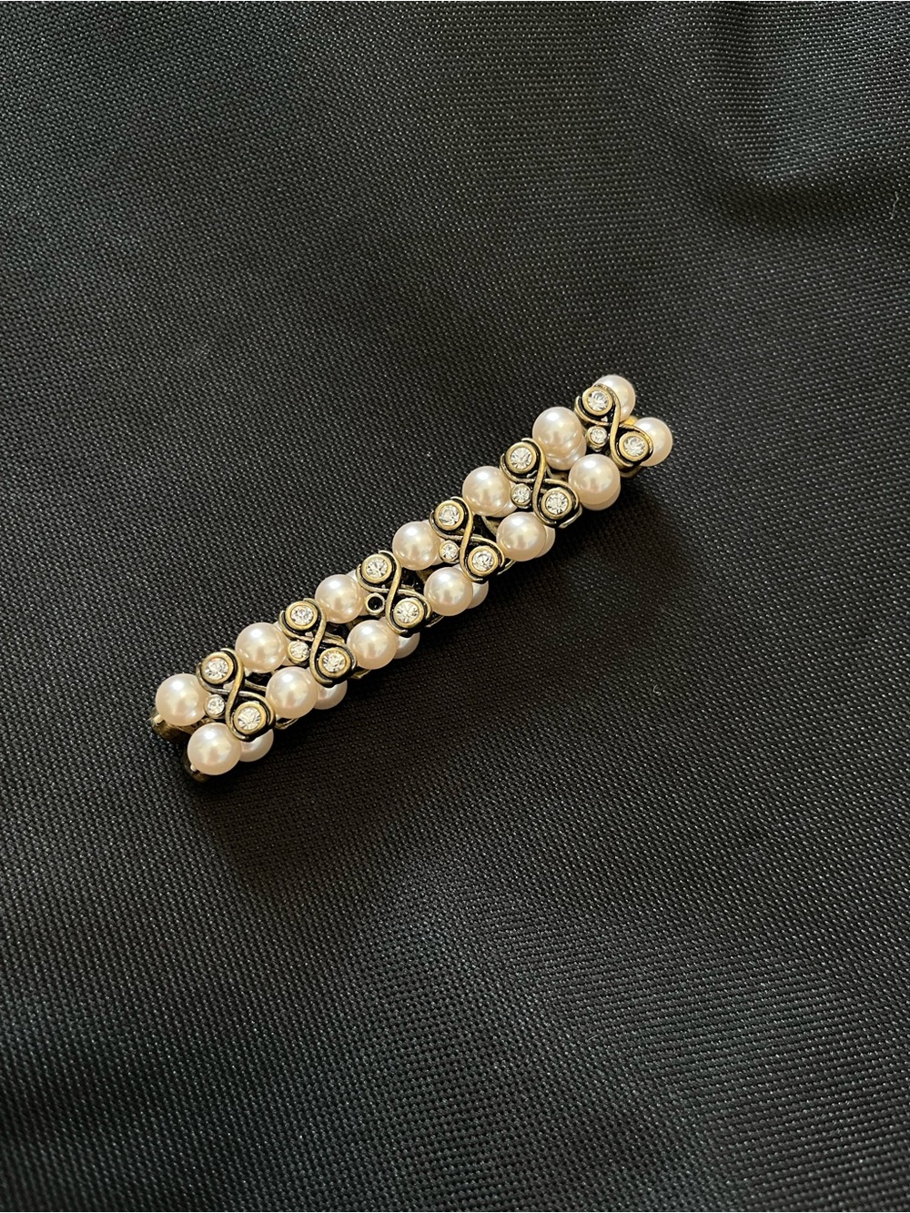 J. Crew Pearl and Crystal Stretch Bracelet - Ivory and Gold Accents - Picture 2 of 3
